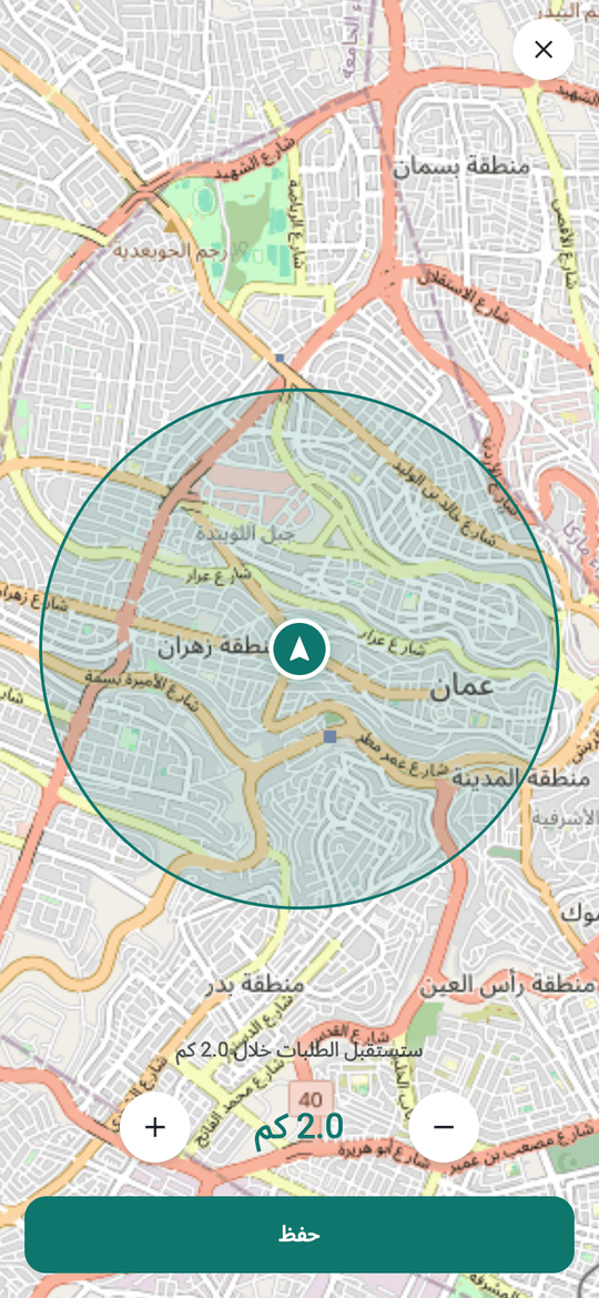نطاق الخدمة